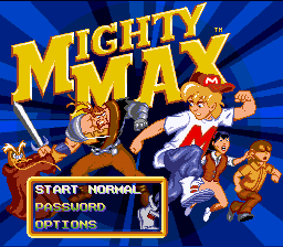 Mighty Max (Europe) Title Screen
